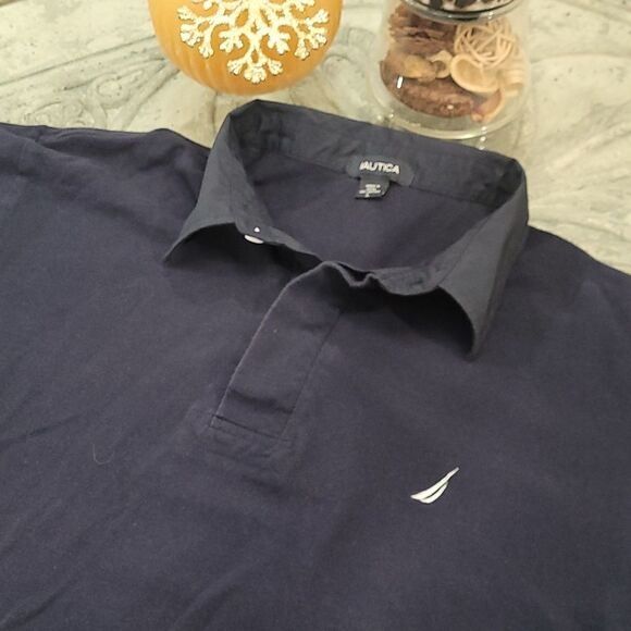 NAUTICA NAVY BLUE LARGE POLO SHIRT - Picture 2 of 6